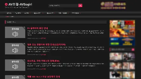 AV쏘걸 사이트 화면 4
