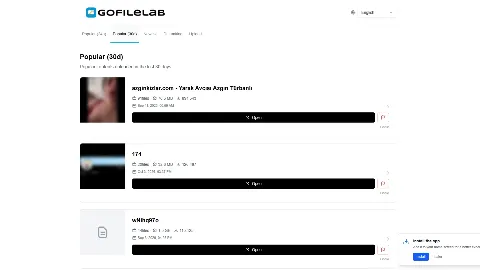 Gofilelab 사이트 화면 2