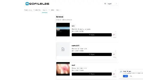 Gofilelab 사이트 화면 1