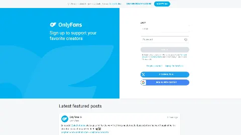 OnlyFans 사이트 화면 1