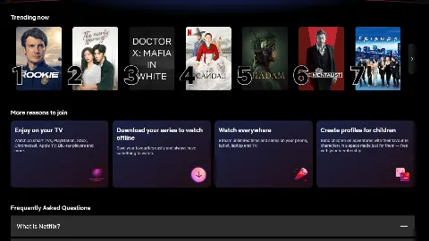 Netflix 사이트 화면 2