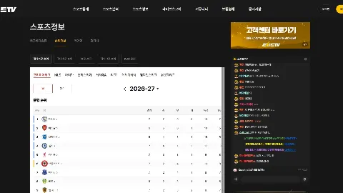 스피드TV 사이트 화면 4