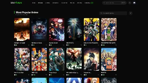 AniverseHD 사이트 화면 3