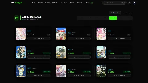 AniverseHD 사이트 화면 4