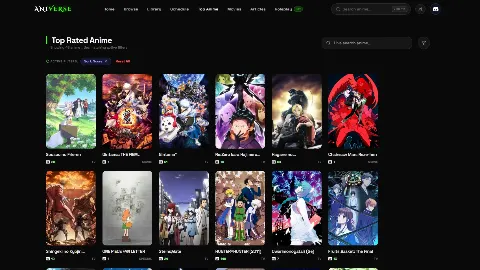 AniverseHD 사이트 화면 5
