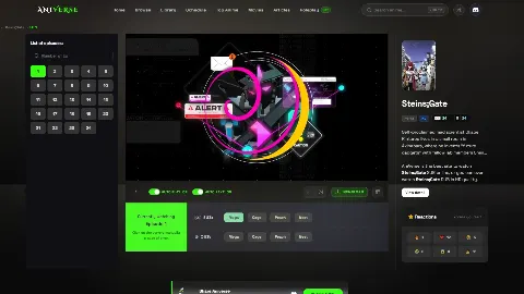 AniverseHD 사이트 화면 2