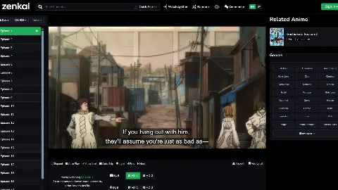 Zenkai 사이트 화면 2