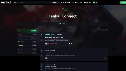 Zenkai 사이트 화면 3