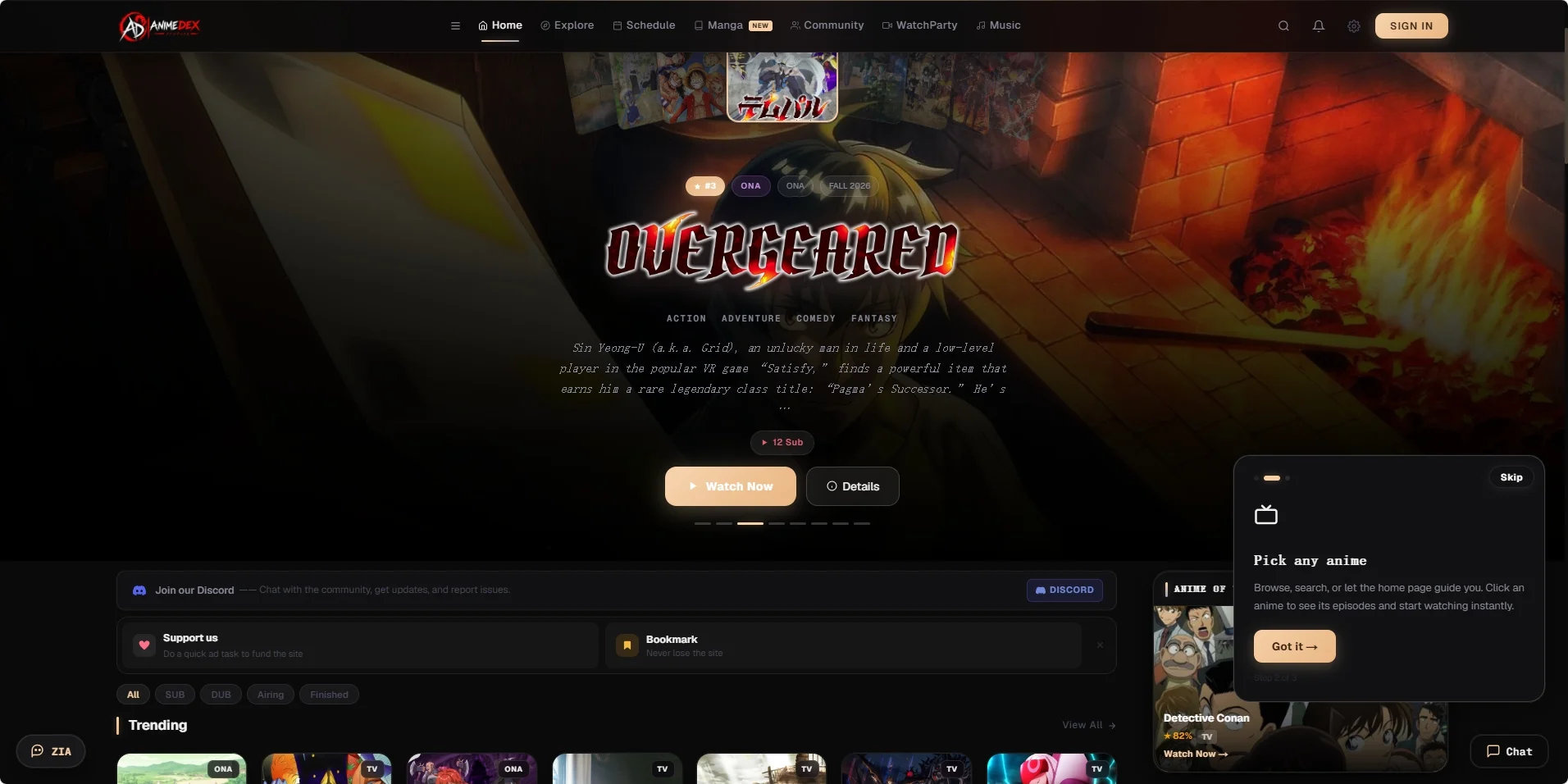 AnimeDex 미리보기