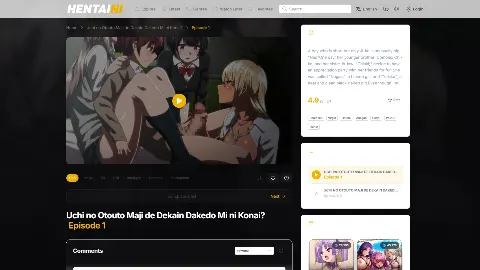 Hentaini 사이트 화면 4